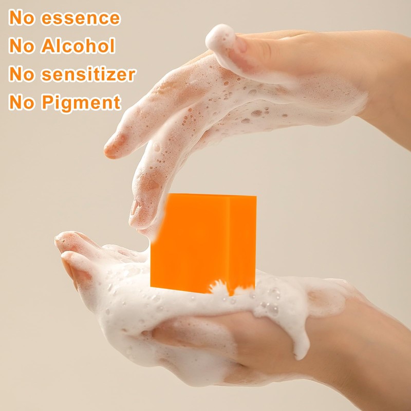 XdealCozyxc 2PCS Turmeric Soap Bar, Moisturize Hydrate Tumeric Soap for