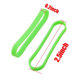 ZQIY 36 Pack Silicone Rubber Bands Elastic Packaging Tape 2.5 Inch Tie Card Silicone Circle Binding Tape Yellow Green Gray for Fixing Cooking Boxes Laptop Boxes Books Cards Wristlets