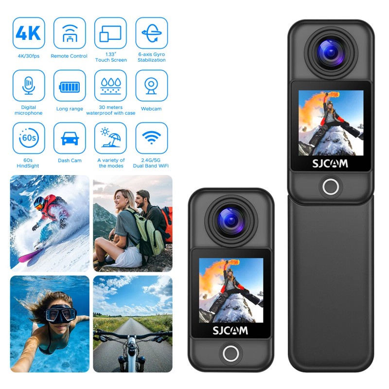 SJCAM Waterproof Action Camera 4K 30FPS 6-Axis Gyro Stabilization Go