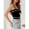 Dokotoo Women Knitted Sleeveless Shirt Lightweight Crop Camisole Top Cute