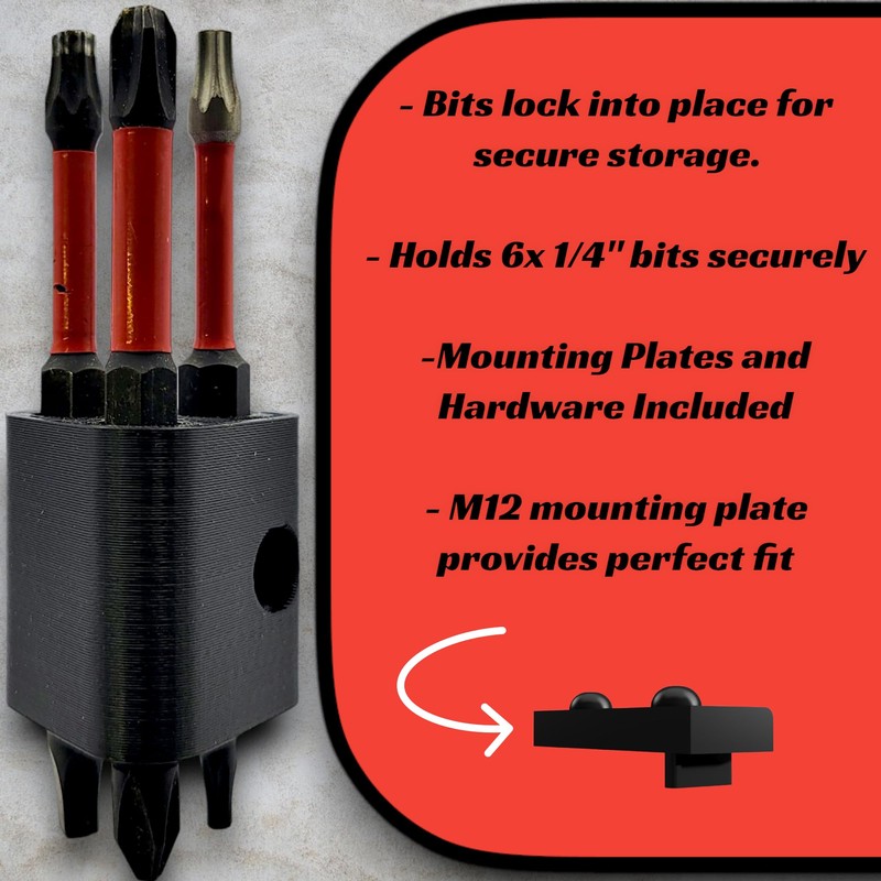 BT//FX Drill Bit Holder - Milwaukee M12, Cordless Tools, Impact