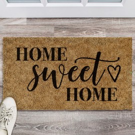 Barnyard Designs Barnyard Designs Doormat Welcome Mat for Outdoors, Large Front Door Entrance Mat, 30x17, Brown (Home Sweet Home)