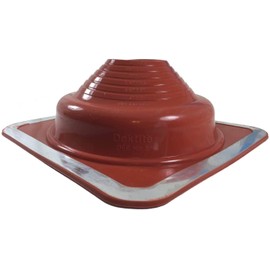 EAGLE 1 Silicone Flexible Roofing Pipe Flashing Boots - On Site Adjustable Roof Pipe Jack Boot with Square Base - (High Temp - Square Base, 5)