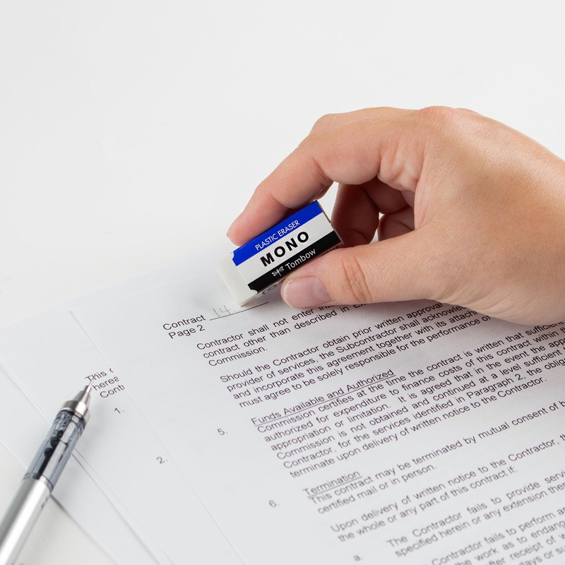 Tombow Mono Eraser, 40 PC Display Box, White, Small, 40-Pack