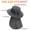 NPQQUAN Sun Hats for Men Women with Neck Flap UPF