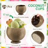 24 Set Coconut Cups, 17 Oz Natural Coconut Shell Cups,