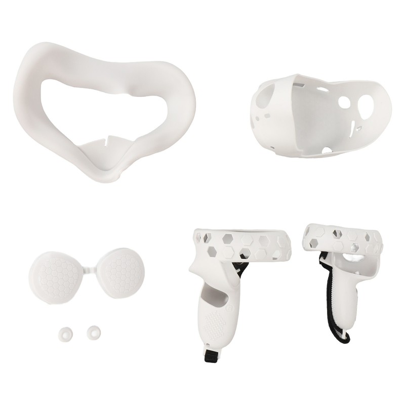 5 in 1 Silicone Cover Set for Quest 2 Includes