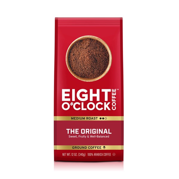 Eight O'Clock Coffee The Original, 12 Ounce (Pack of 6) Medium Roast Ground Coffee 100% Arabica, Sweet, Fruity, Well Balanced
