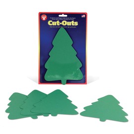 Hygloss Tree Shape Paper Cut-Outs for Arts & Crafts-Many Creative Uses-Christmas & Holiday Activities-Vibrant Green-8.5 Inches-40 Pcs