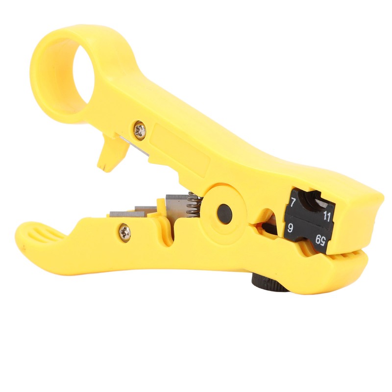 Coax Crimper Tool Kit Adjustable Coaxial Cable Crimper Stripper with
