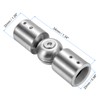 sourcing map 2pcs Corner Curtain Rod Connector, Hinged Elbow Connectors