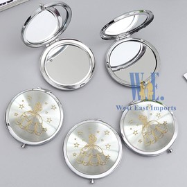 12 PCS Quinceañera Compact Mirror Favor, Sweet 15 Birthday Gift for Guest