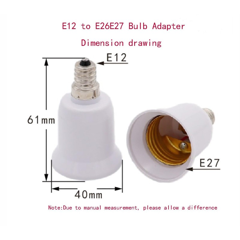 YCSSSD E12 to E26 Adapter Chandelier Light Socket Converter, Candelabra