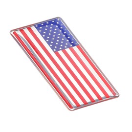 ULTECHNOVO Metal American Flag Sticker Decal for Vehicle Durable Car Accessories Distinctive Design for Trucks Suvs and Cars USA Stars and Stripes