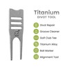 Fastfuse Titanium 4-in-1 Golf Divot Repair Tool & Ball Marker