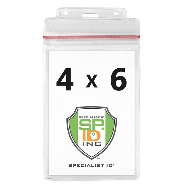 Heavy Duty Extra Large 4X6 Badge Holder - Vertical -
