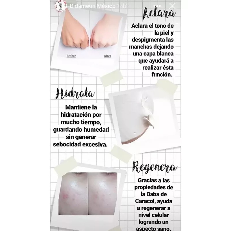 Bidameun Crema Facial Coreana Whitening Cream/ Reparadora & Aclarante