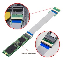 cablecc NGFF A+E-Key 2280 2230 Male to NVME M-Key Female Extension Cable for Laptop Mainboard SSD