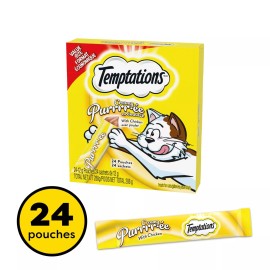 Temptations Creamy Puree Adult Lickable Cat Treats with Chicken Multi Pack 24...