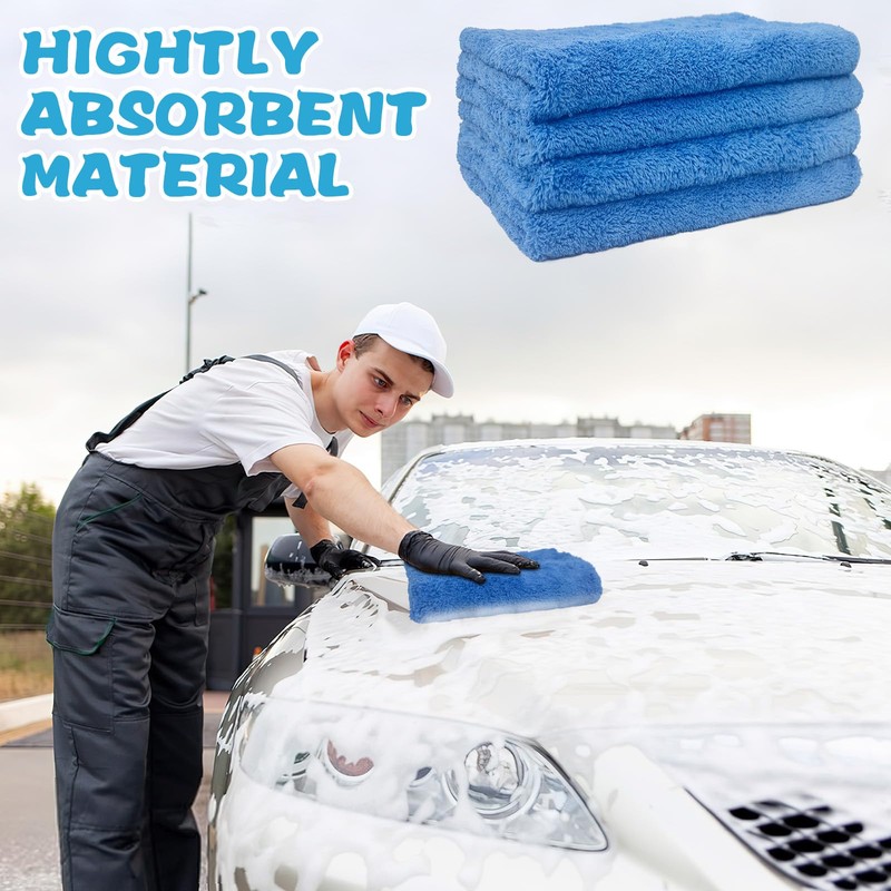 CODOHI 4 Pcs Extra Large Microfiber Cleaning Cloth, 30"x20" Washable
