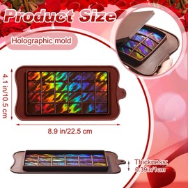 Ziliny Christmas Flame Candy Molds Holographic Chocolate Mold Silicone