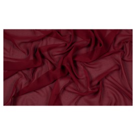 VDS Chiffon Fabric, 5 Yards Continuous Long, 44” Wide, Soft Sheer Arch Cloth for Wedding Engagement Event Party Banquet Decoration Canopy Arbor Drapery Panel Backdrop Bridal Sewing DIY (Maroon)