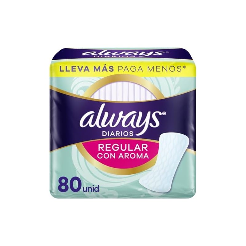 Always Diarios Regular con Aroma 80 Unidad