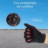 Bluelander Guantes Para Moto O Bicicleta Dedo Completo Negro-rojo