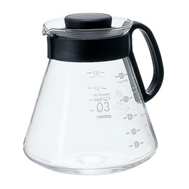 Hario V60 Glass Range Coffee Server, 800ml, Black