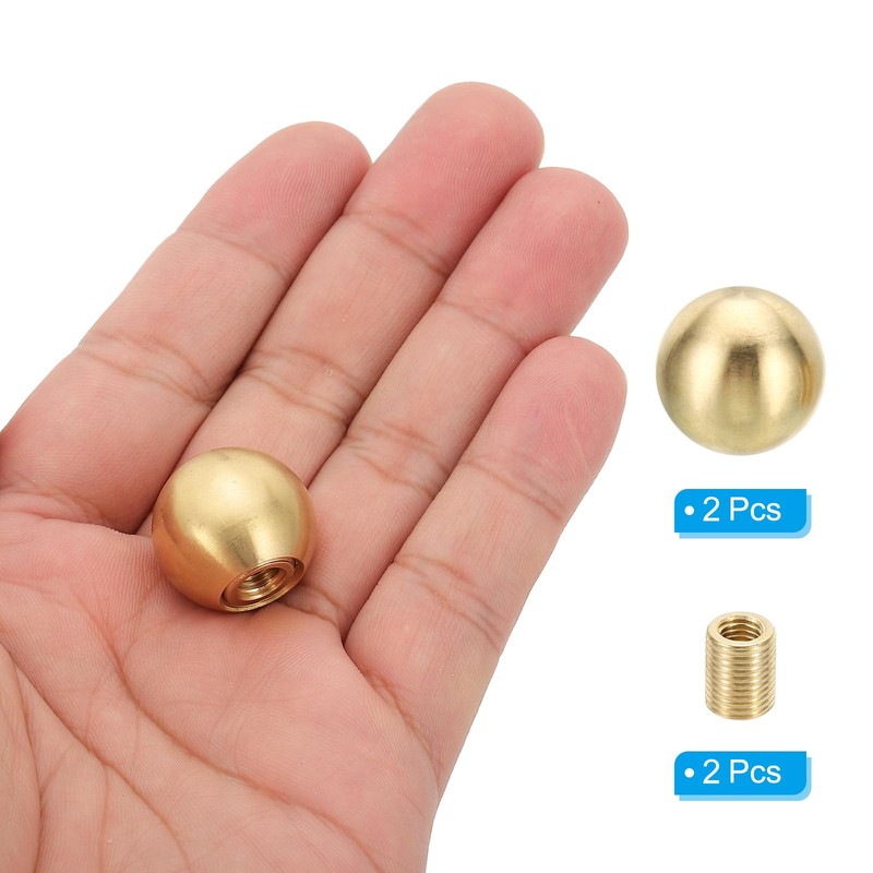 PATIKIL 20mm Ball Lamp Finials Caps Knob, 1 Set Solid