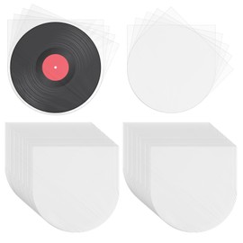 Pack of 100 Transparent Vinyl Record Sleeves Record Sleeves Record Inner Sleeves Antistatic Vinyl Protective Covers LP Sleeves for 7 Inch LP Discs