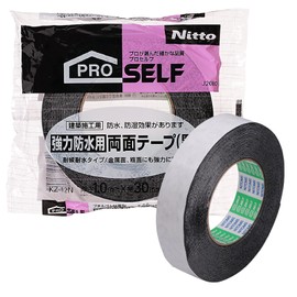 Nitoms J2080 Strong Waterproof Double Sided Tape Black KZ-12 1.2 in x 32.8 ft (30 mm) x 32.8 ft (10 m)