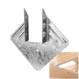 Hurricane Ties for Rafters Roof Truss Timber Connection Fits 2x4, 2x6 Truss to Rafter Connectors for Roofing Trusses Wood Timber Brackets, 18-Gauge Galvanized Joist Hanger Hurricane Strap Clips (20)