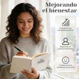 Diario de gratitud,diario gratitud,diario se gratitud,Mejorar la motivación y la felicidad,Una guía de diarios de gratitud para hombres y mujeres (Blanco)