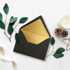 10 x metallic gold lined envelopes DIN C5, black, 156