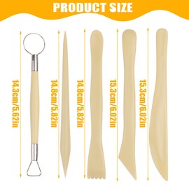 IKOPFLN 5 Piece Ceramic Sculptor Tools Clay Modelling Tools Clay Bars for Professionals, Artists or Beginners