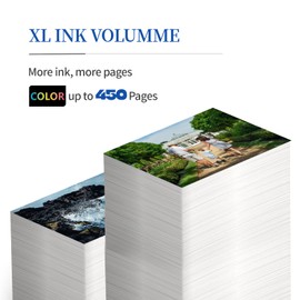 INKCLOUD Compatible Remanufactured Ink Cartridges Replacement for HP 67 XL Color Ink Cartridge for HP1255 2732 2752 2755 6452 6455 6458 4140 4152 Printer(2Color)