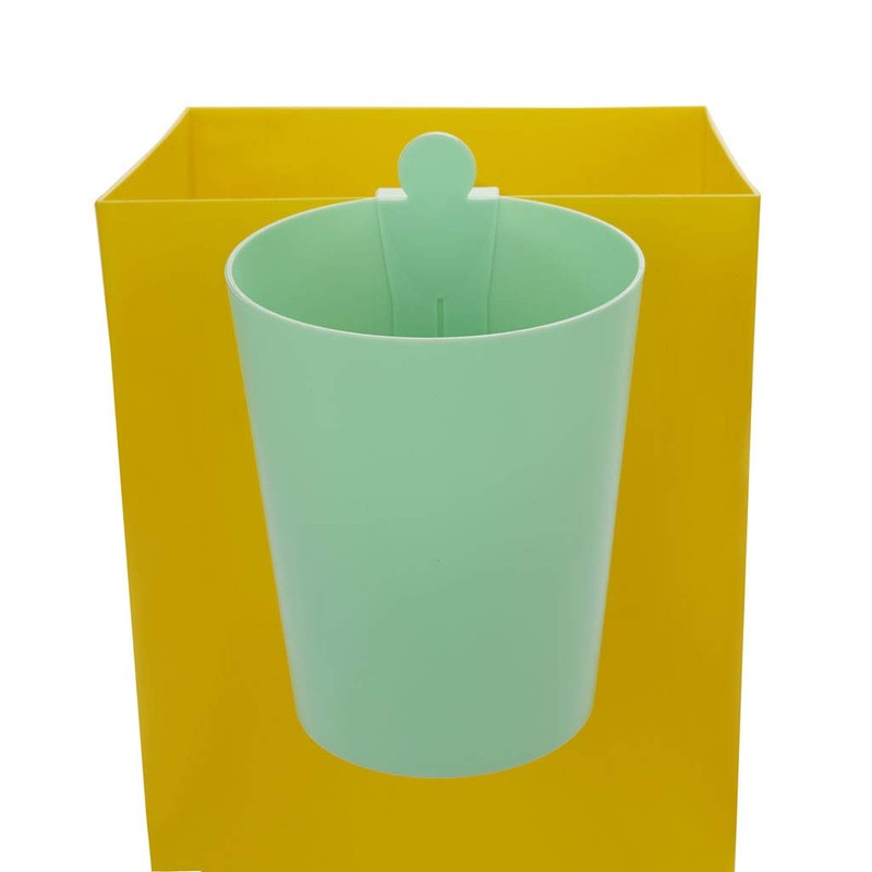 balvi MrRecycle Waste Paper Bin Green Colour Auxiliary Container to