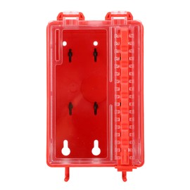 Lockout Tagout Box Portable 8-Hole Key Station for Wall Mounting with Transparent Plate, Made of ABS and PC, Suitable for Factories and Construction Sites