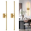 Morauroral 30″ Gold Battery Operated Wall Sconces Set of 2,