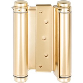 Stone Harbor Hardware Heavy-Duty Double Acting Spring Hinge, 6 Inches, Fits Doors 1-1/4" to 1-3/4" Thick, 1-Pack, Polished Brass