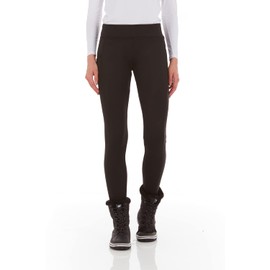 Arctic Quest Women's Fleece Lined Leggings Thermal Warm Winter Tights High Waisted Yoga Pants Cold Weather with Pockets, Black, Medium