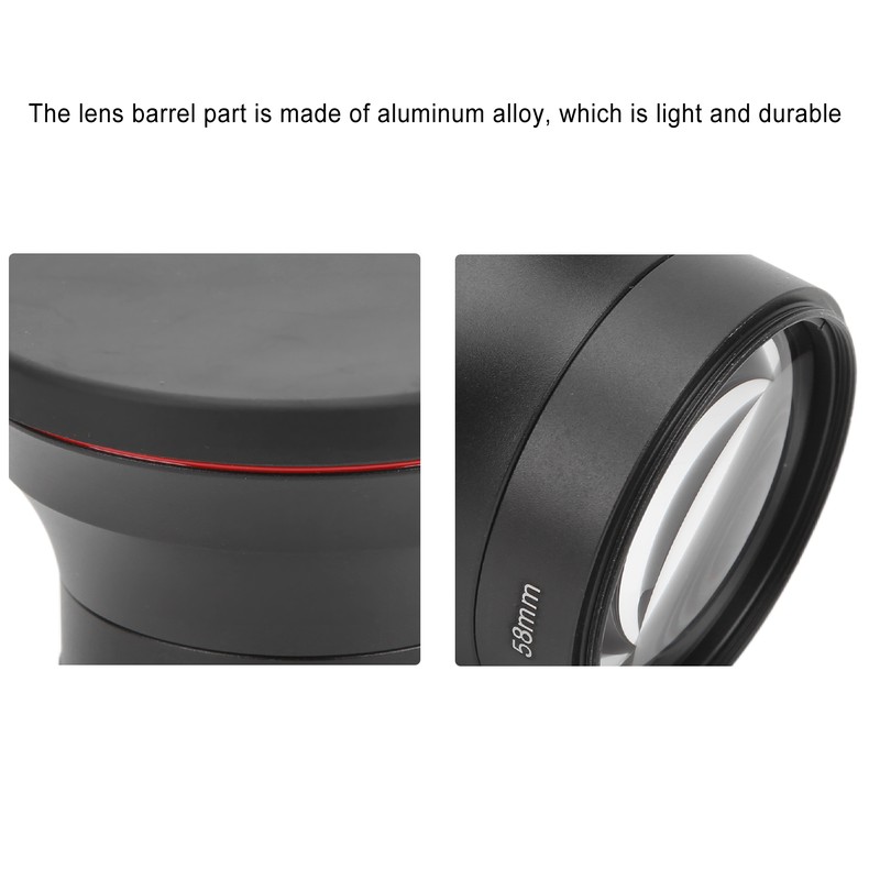 58mm 0.43X Wide Angle Lens Optical Glass Camera Lens with