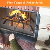 Jusgym Fireplace Grate 24 Inch with 8 Support Legs and