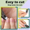 GLAMFIELDS Nail Clipper with Catcher, Large Fingernail Toenail Clipper,Slanted Edge