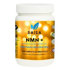 NMN + Resveratrol 200 Cápsulas | Ultra Puro | Nicotinamida Mononucleótido | NAD+ Booster | Antienvejecimiento Natural | Energía, Enfoque y Juventud Celular | Saisa Herbal