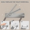 FORIOUS Adhesive Toilet Paper Holder Brushed Nickel, Self Adhesive or