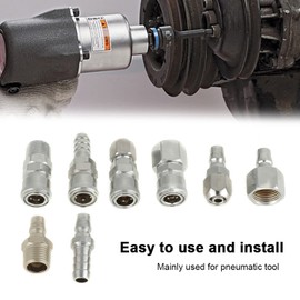 Haosie 1/2" BSP Air Coupler and Plug Kit, 8PCS Quick Connect Air Hose Fitting, Air Compressor Hose Accessories Fittings