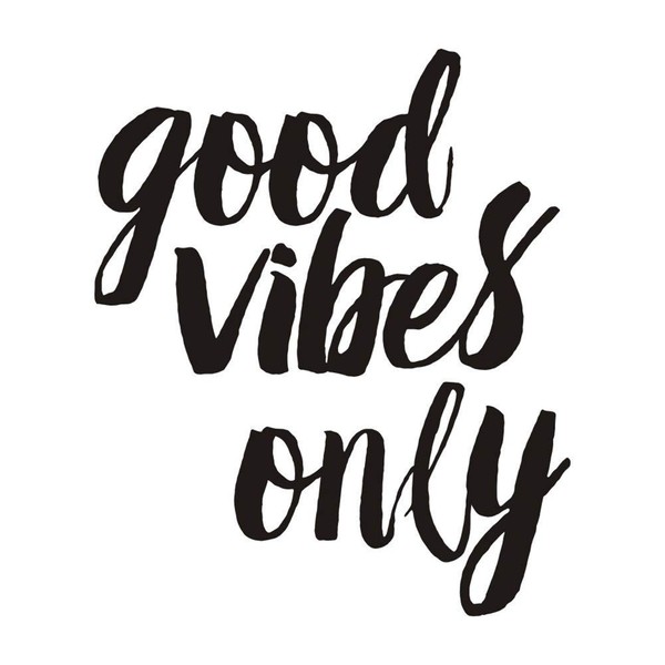 "Good Vibes Only" Spirit comforting Motivational Decal.Spruce up Your Walls with Slogans of Contemporary Phrase Sticker Gift for Home/Office Walls Doors Windows Mirror Truck Bumper Laptop Locker