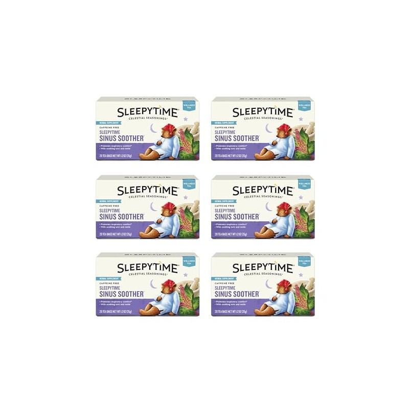 Celestial Seasonings Sleepytime Wellness Sinus Soother Tea, Caffeine Free, 20